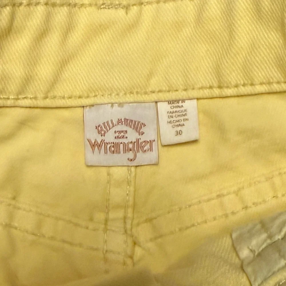 Wrangler Yellow Denim Jean Shorts
